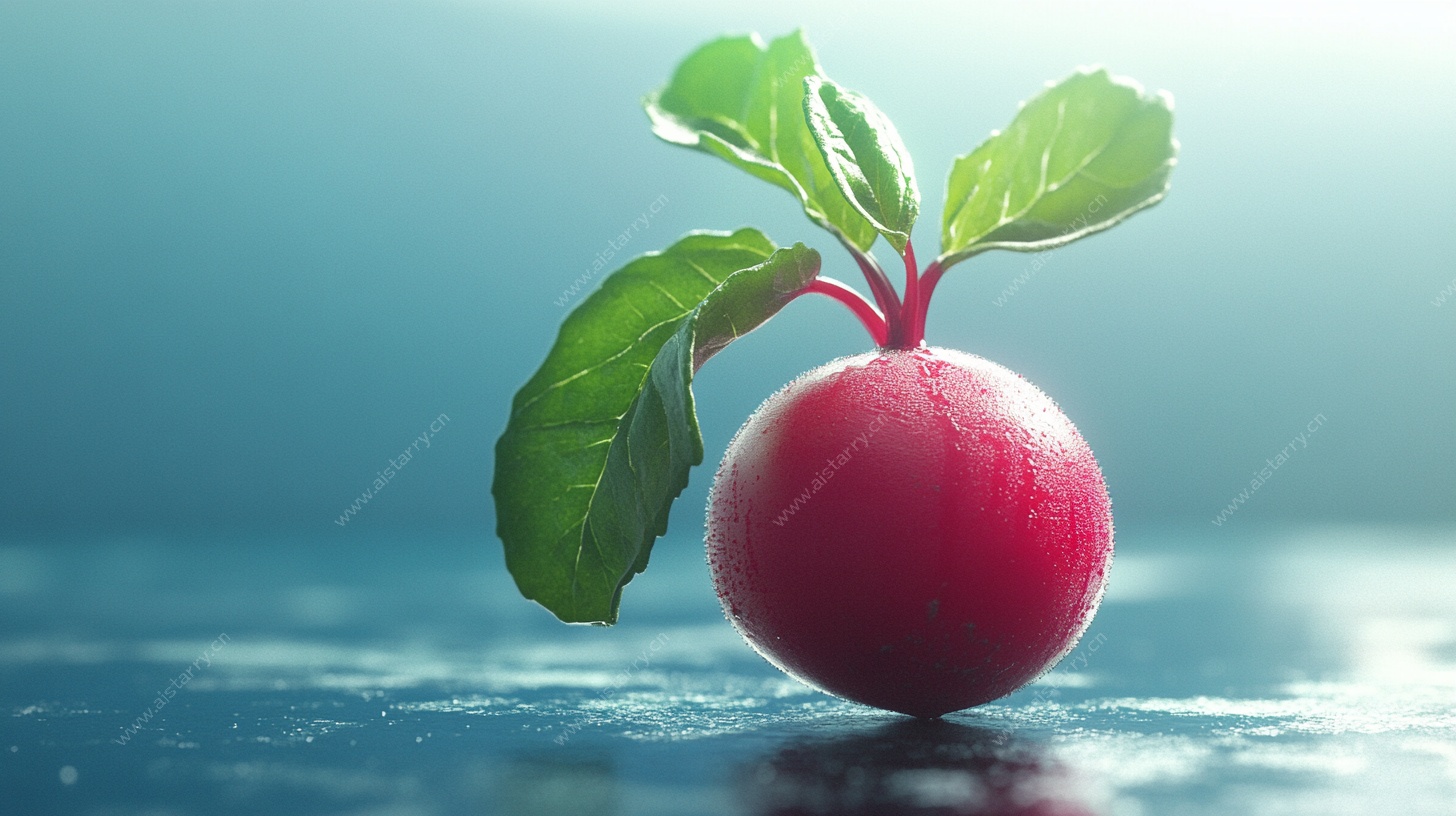 鲜红水嫩小萝卜特写