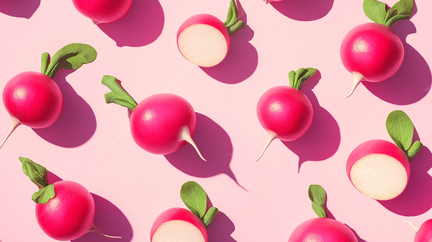 粉红萝卜图案 清新视觉享受