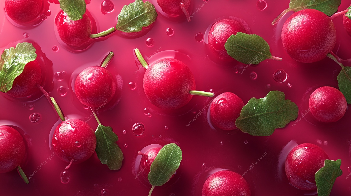 红嫩樱桃萝卜清新图