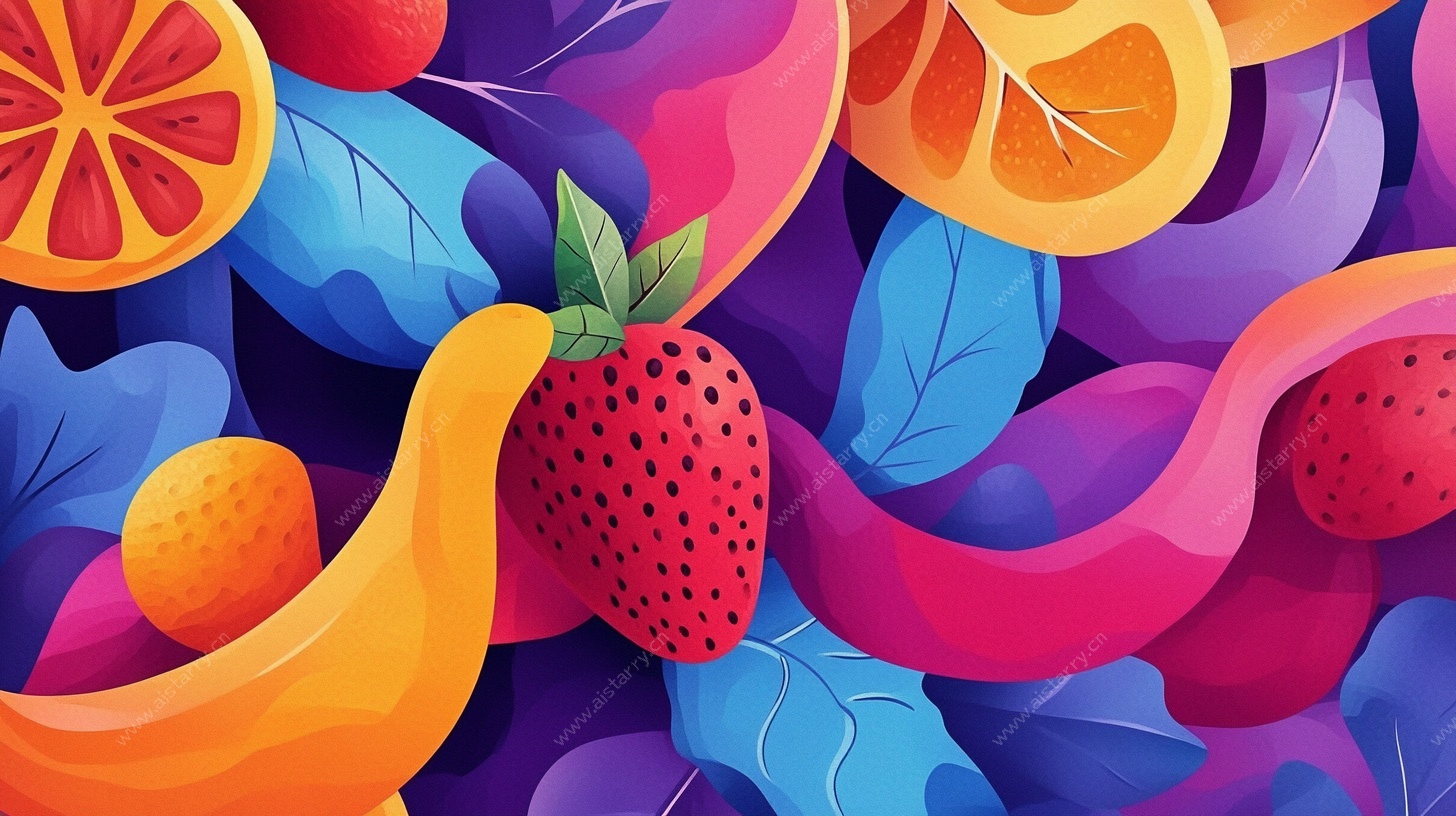 缤纷水果插画