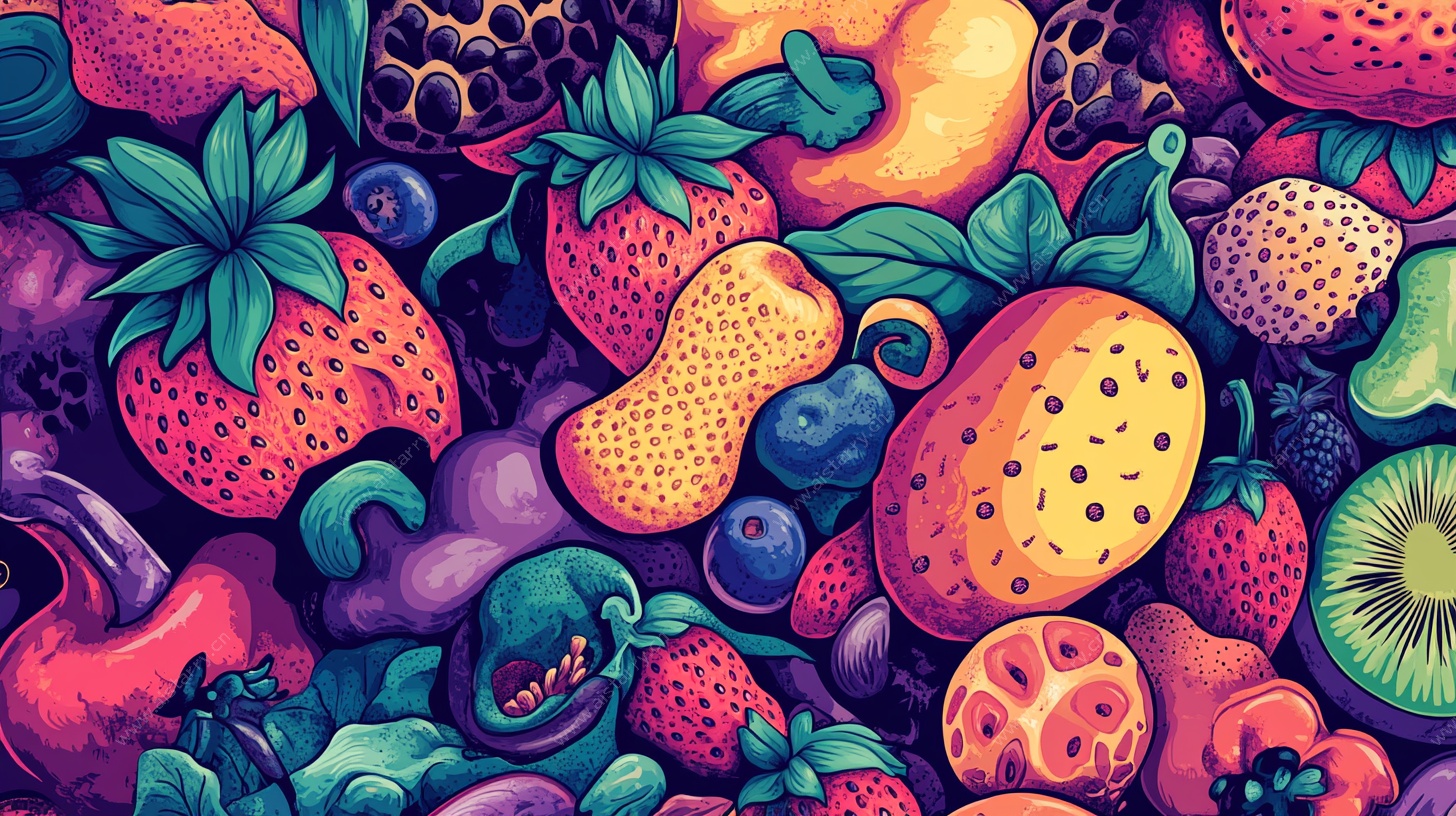 缤纷水果插画