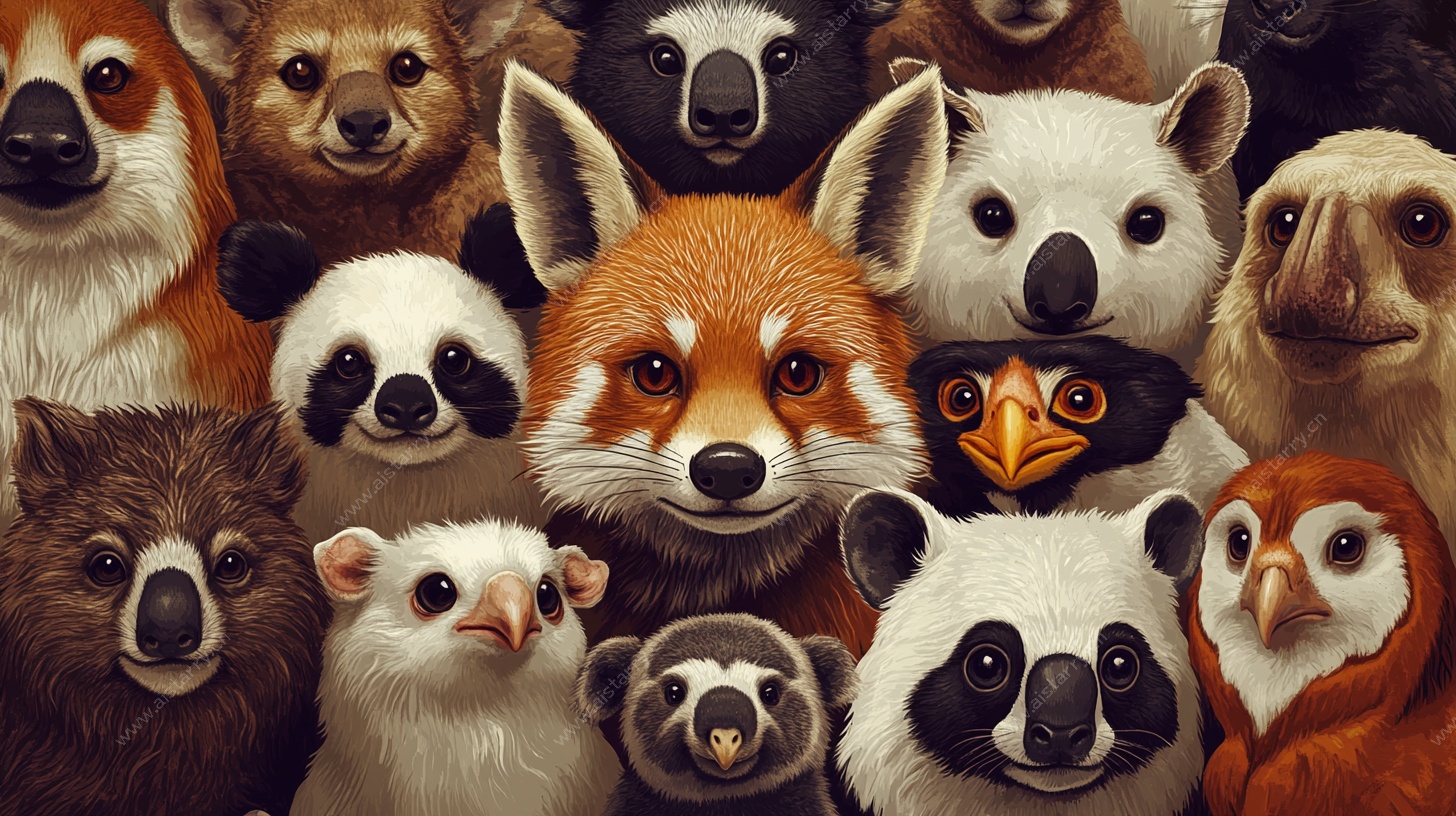 动物大集合的萌趣瞬间