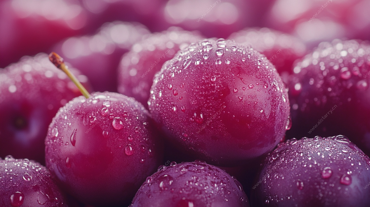 水润紫李 清新果景