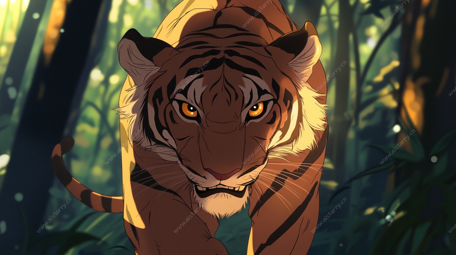 森林中的威严老虎