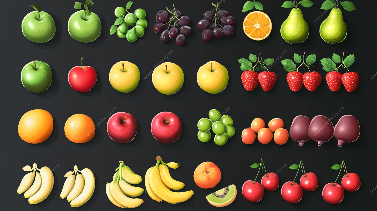 多彩水果集合图