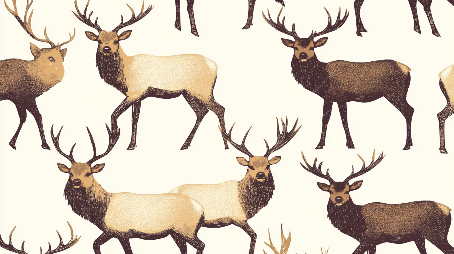 麋鹿图案背景装饰图