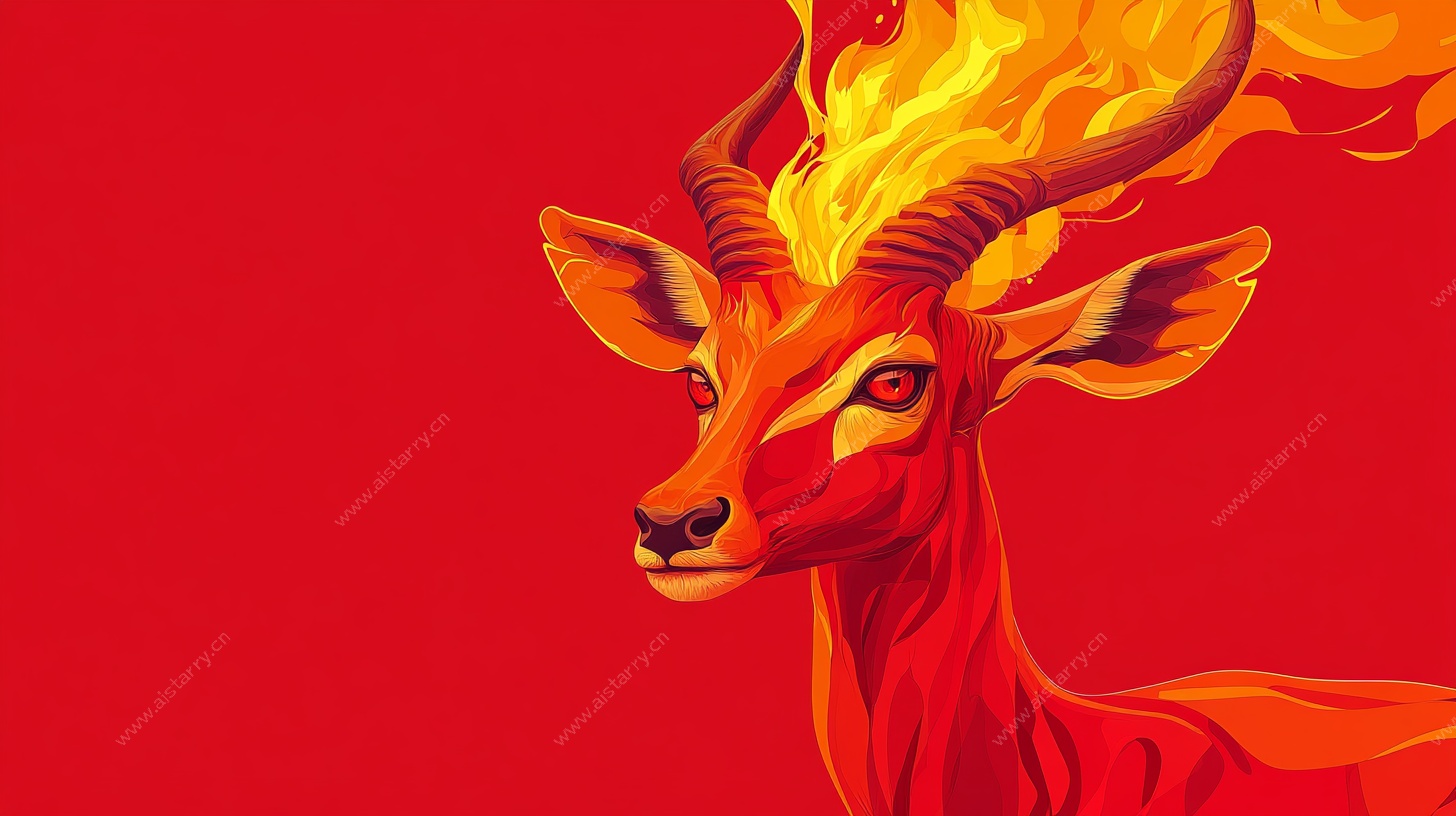 火焰羚羊 炽热艺术形象