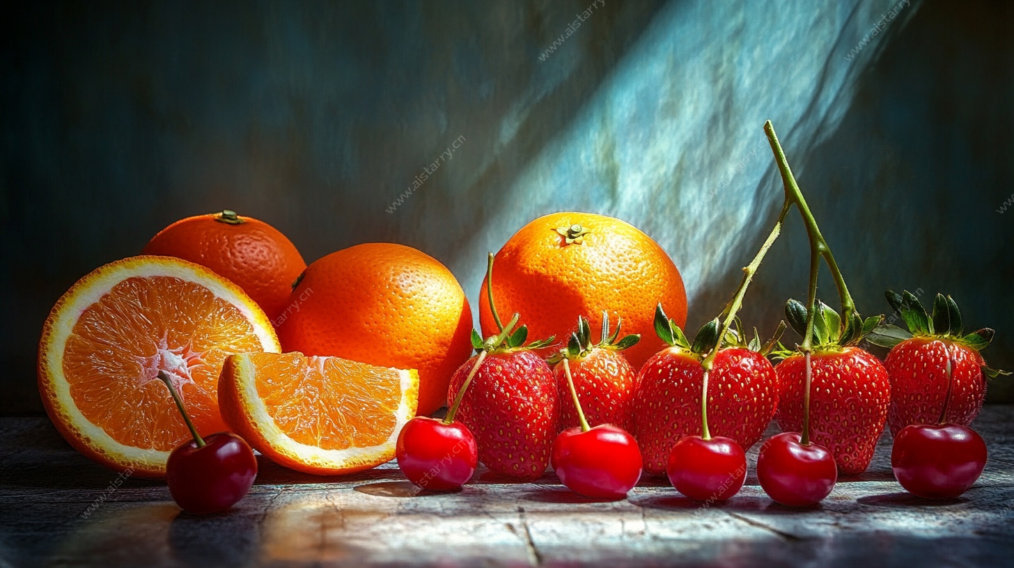 多彩鲜果静物摆拍