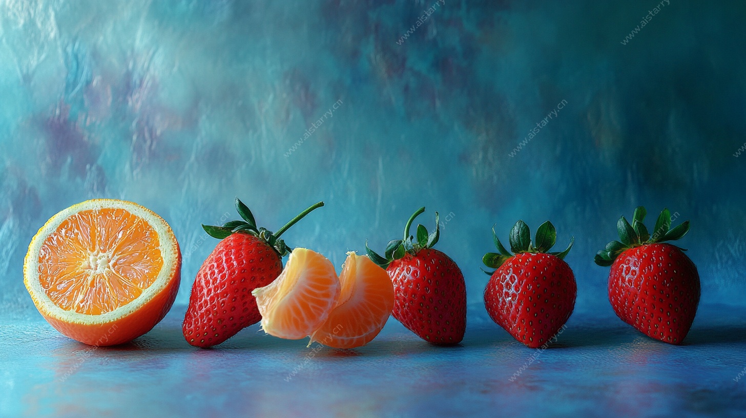 草莓与橙子的清新组合