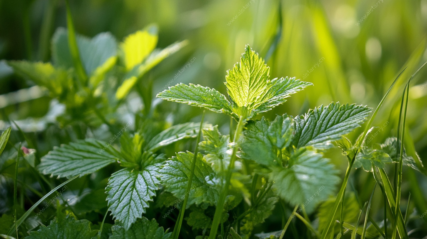 嫩绿荨麻生机尽显