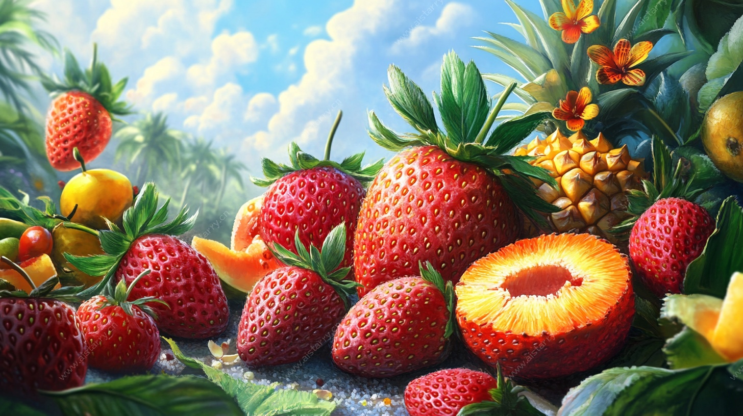 缤纷水果的夏日视觉盛宴