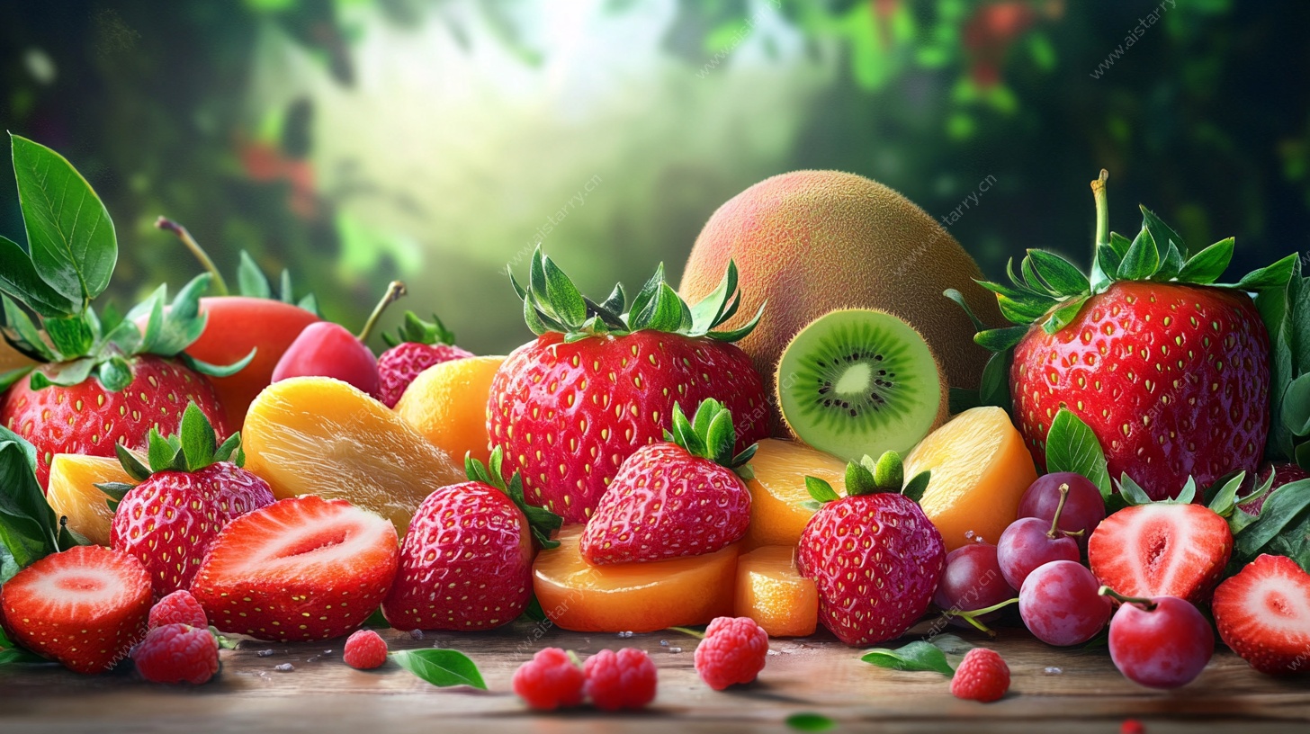 缤纷鲜果静物图