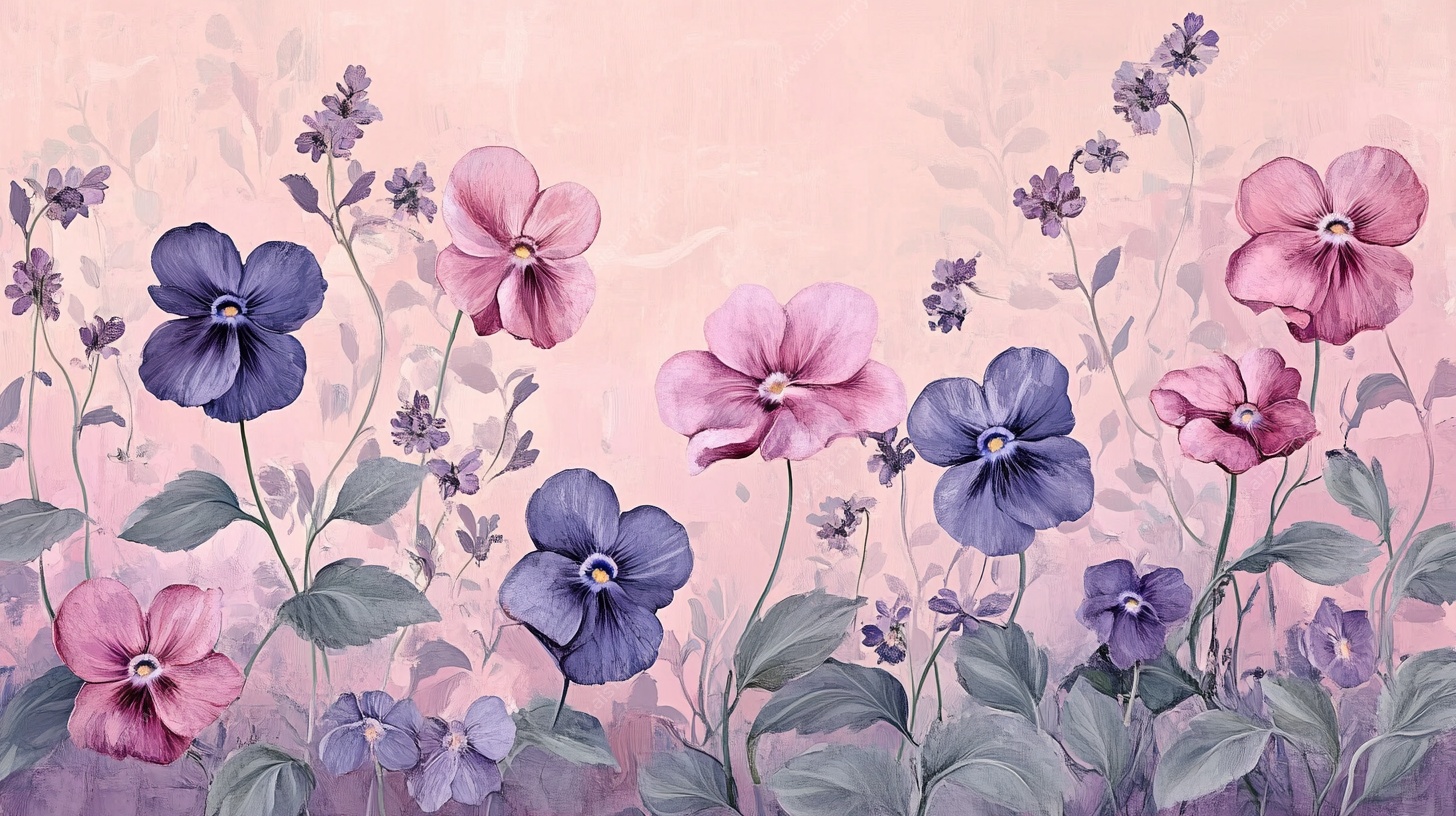 浪漫花卉背景图