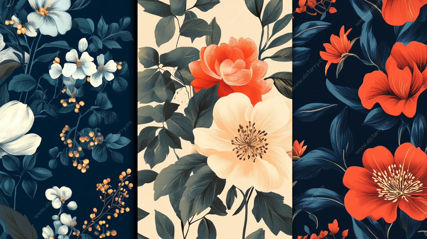 复古花卉图案设计