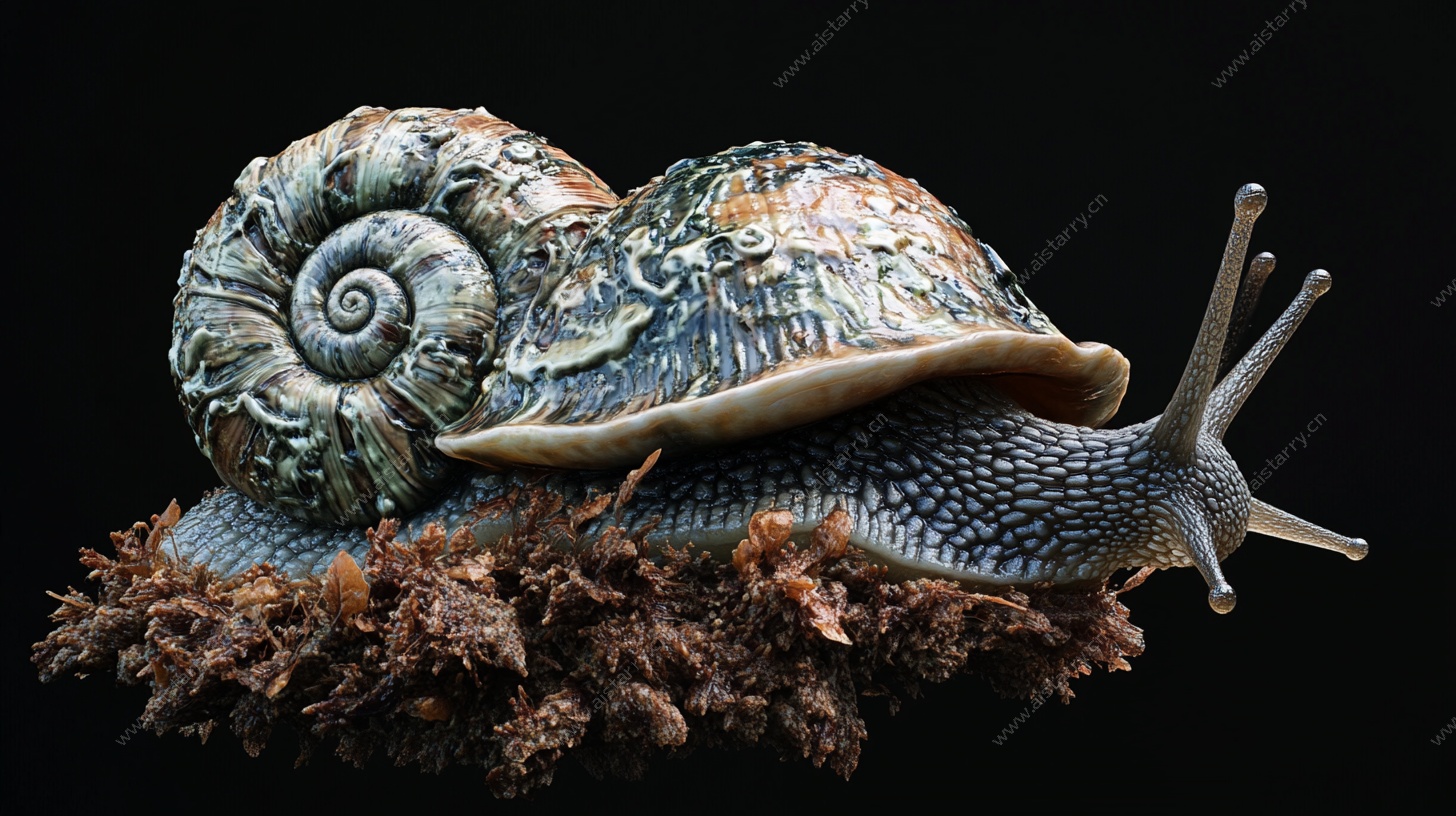 蜗牛特写 自然纹理之美