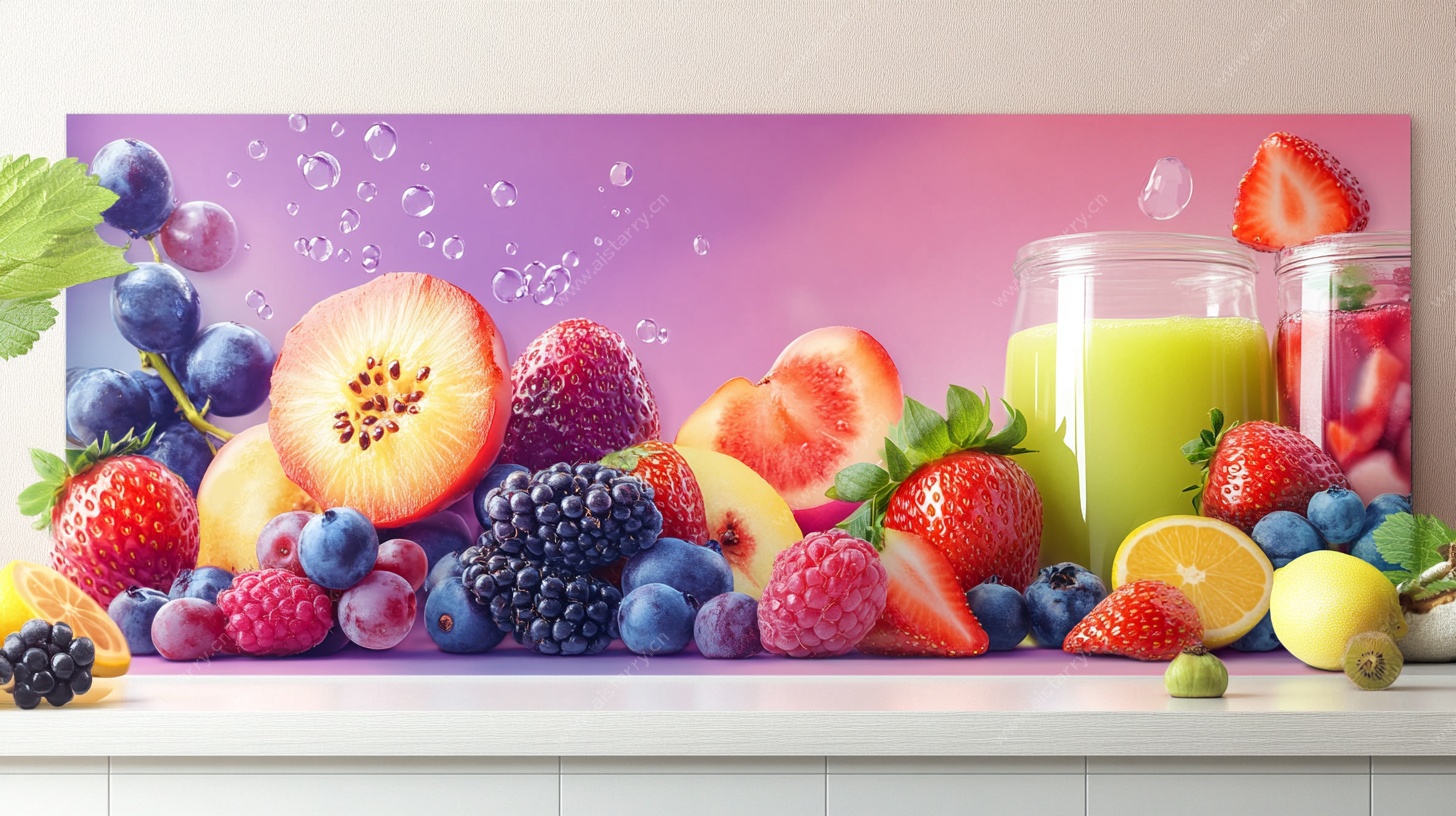 缤纷水果静物图