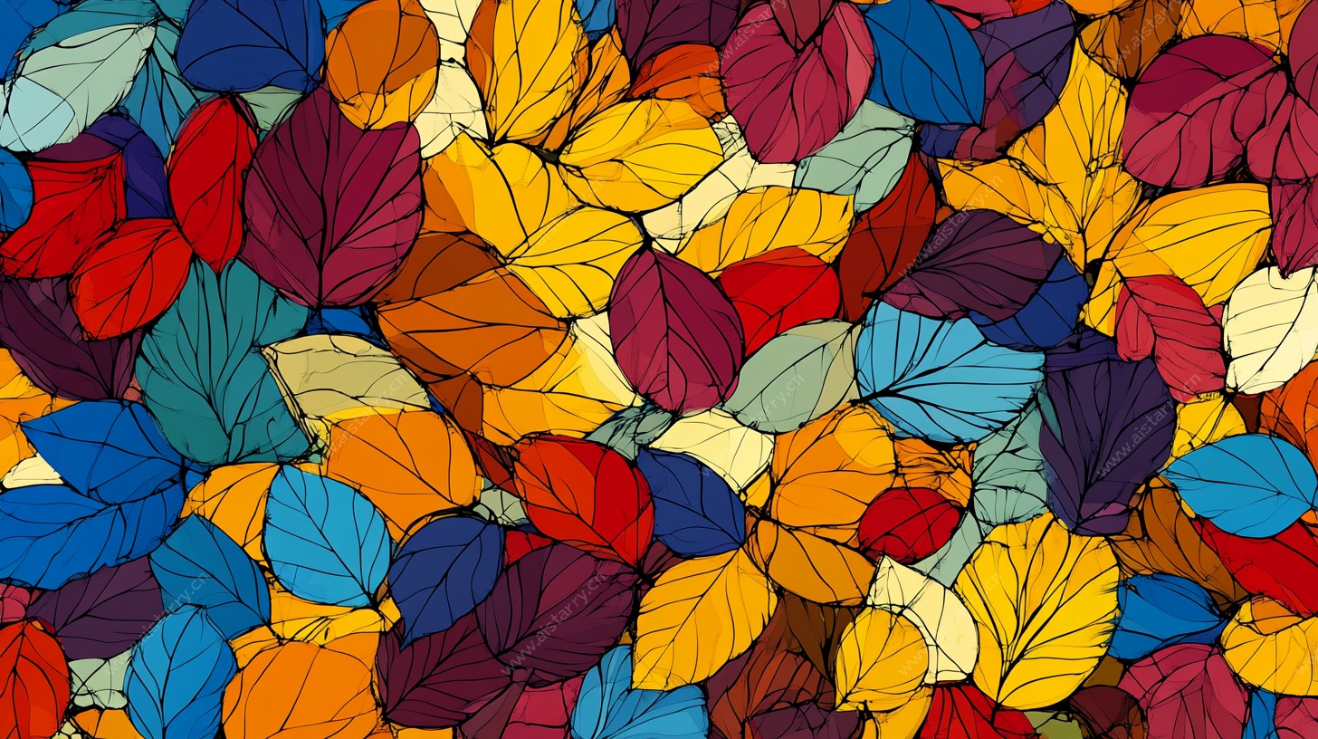缤纷秋叶图案