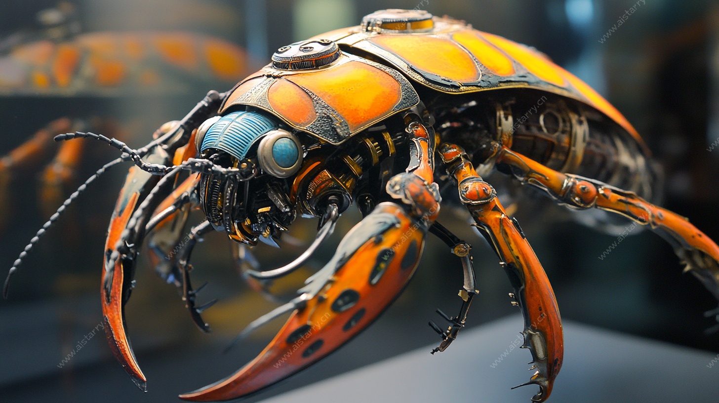 机械甲虫 科幻风金属造物