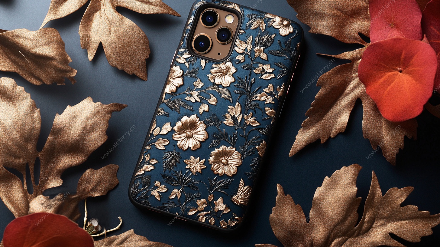 花卉图案手机壳静物摄影