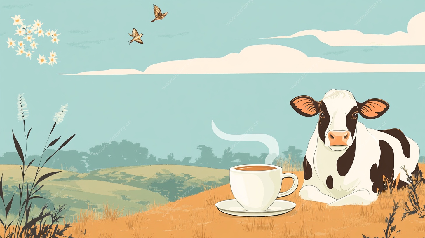 奶牛田园咖啡惬意时光