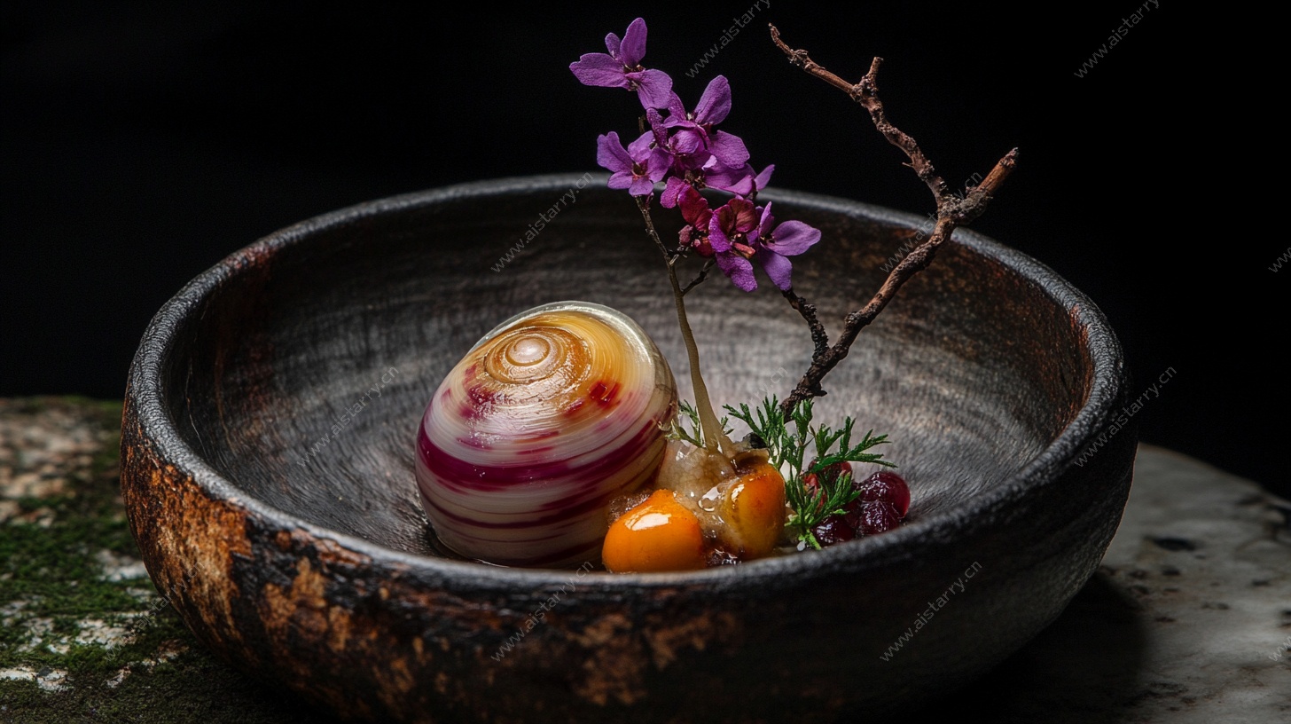 精致摆盘的创意美食