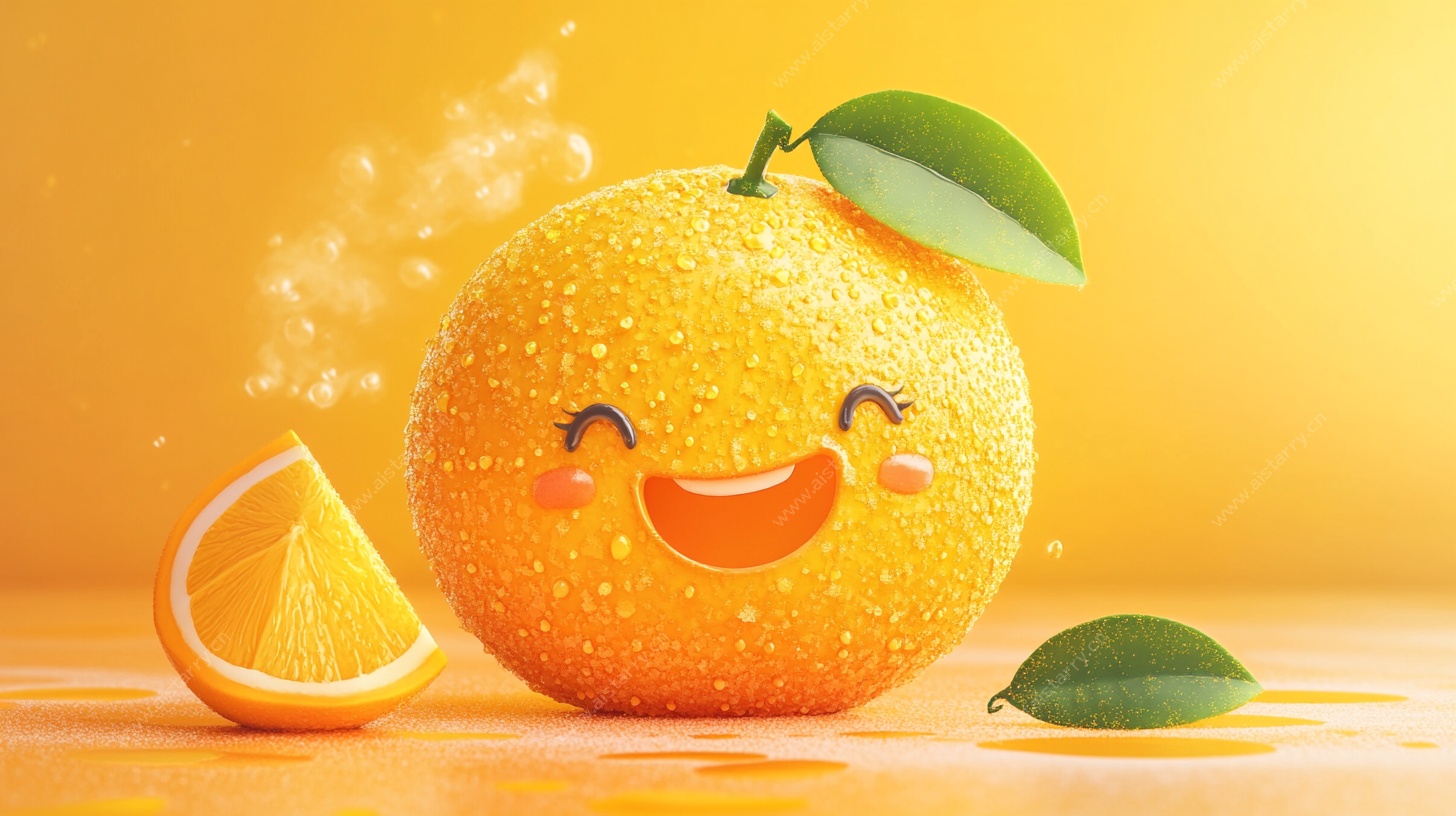 微笑橙子卡通形象