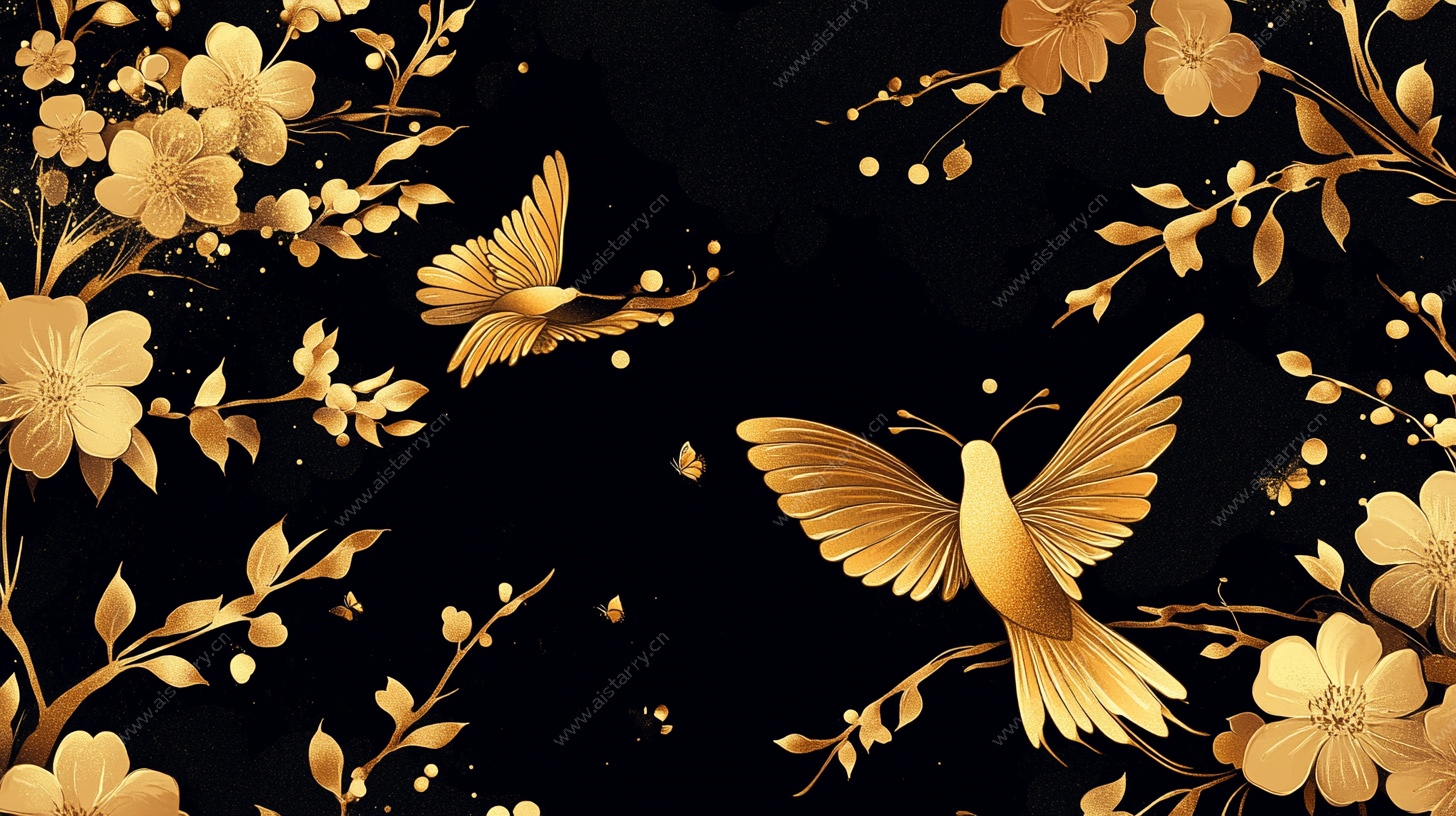 金花鸟绘 中式典雅风画面