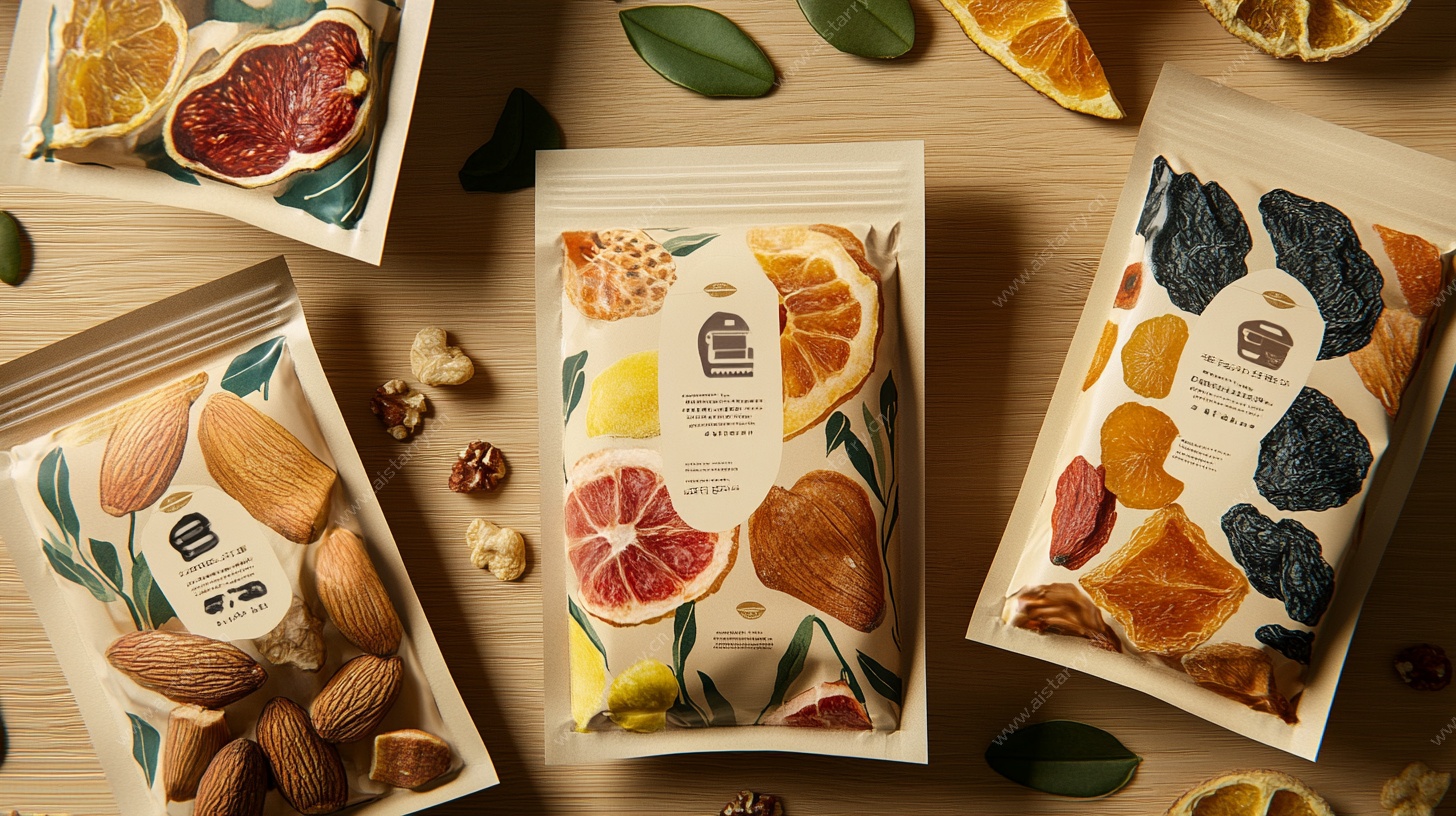 多彩果干包装展示