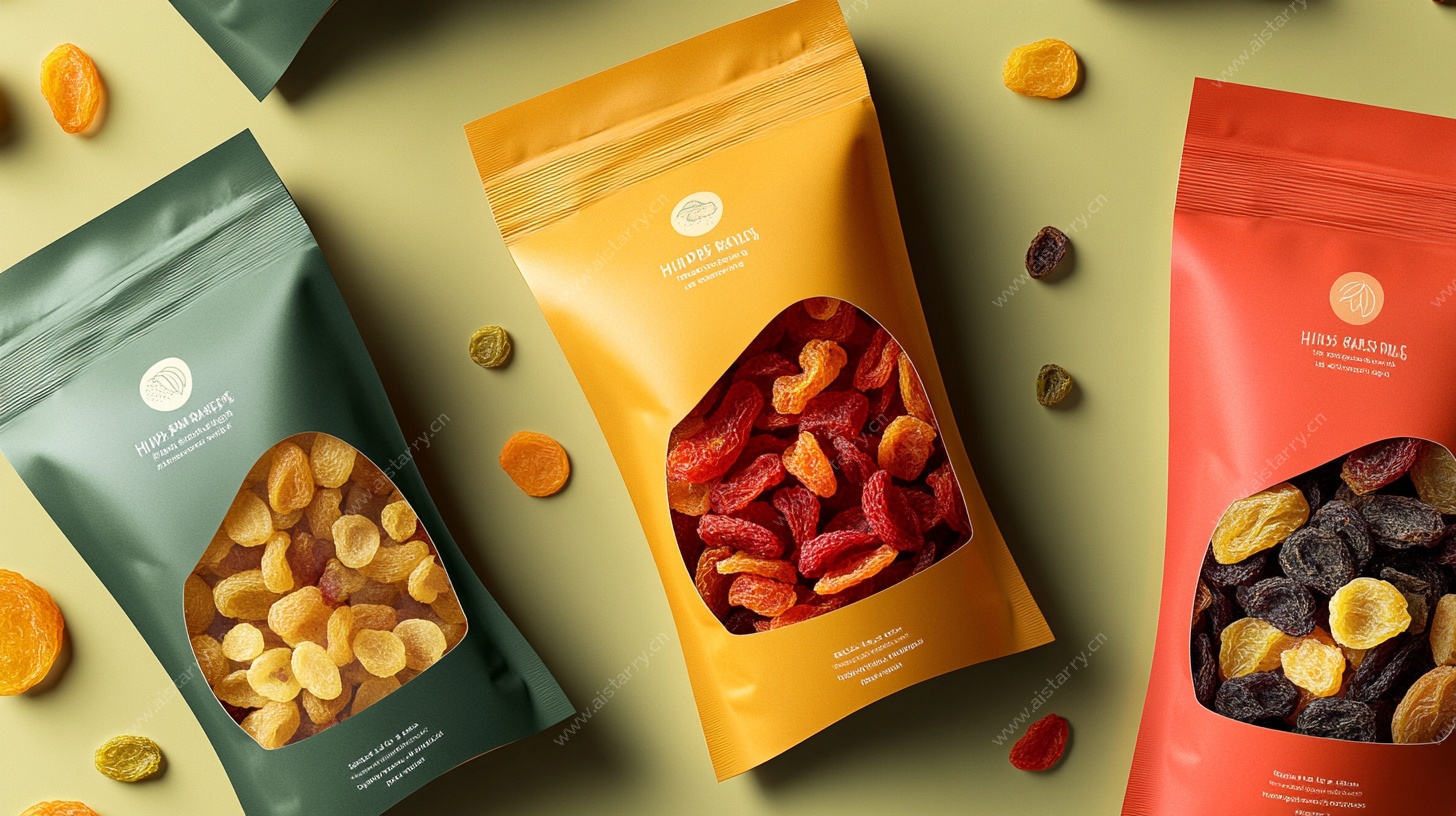 多彩干果包装袋展示