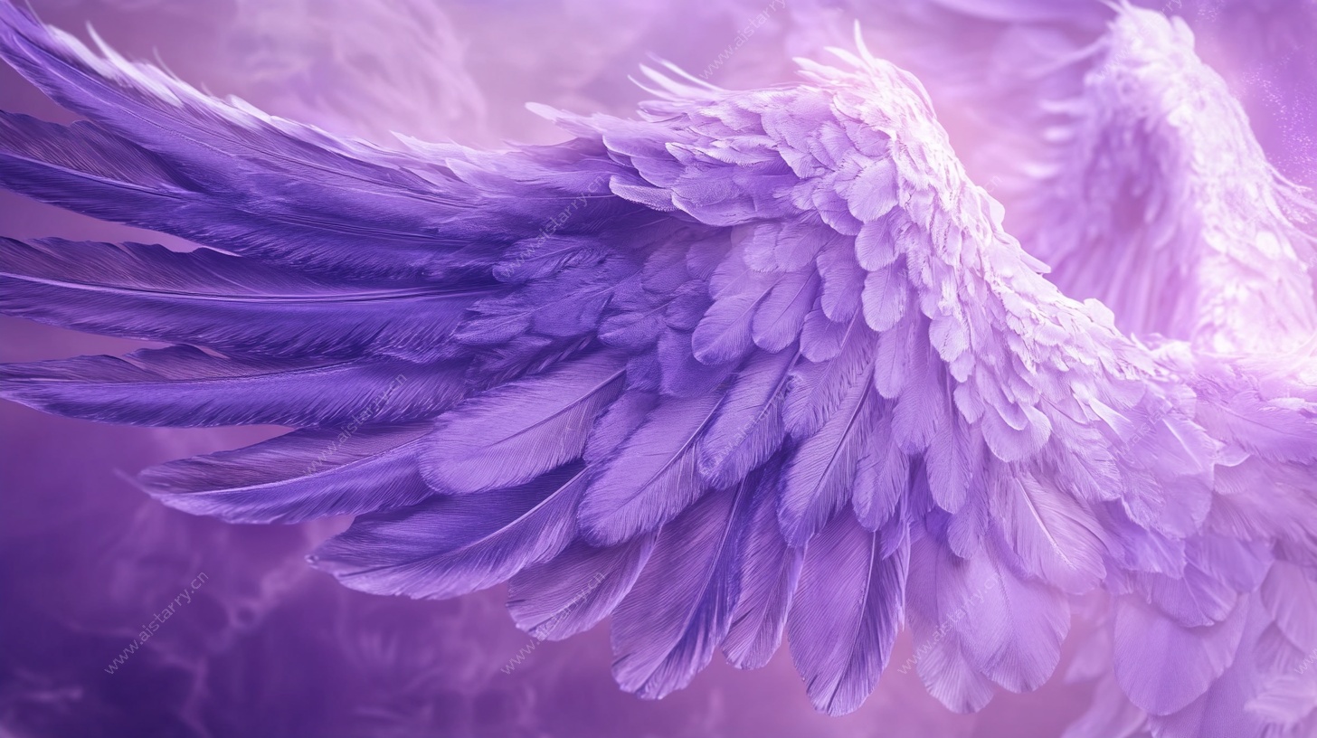 梦幻紫色天使羽翼
