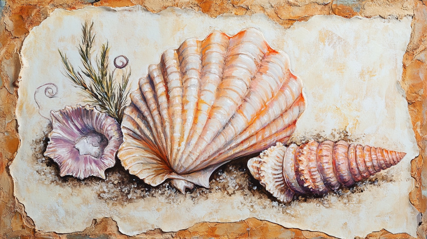 贝壳静物绘 海洋的诗意呈现