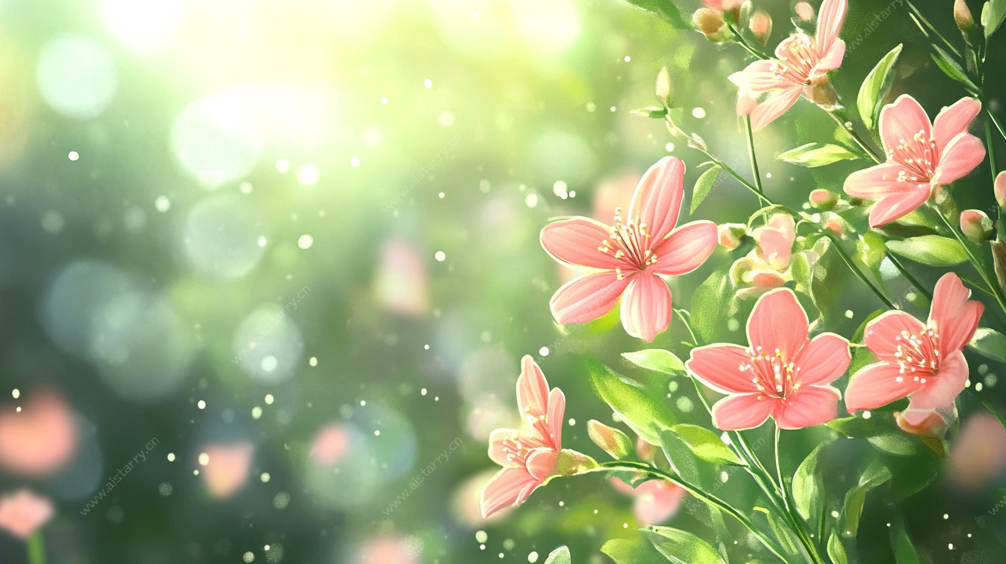 春日烂漫花卉特写