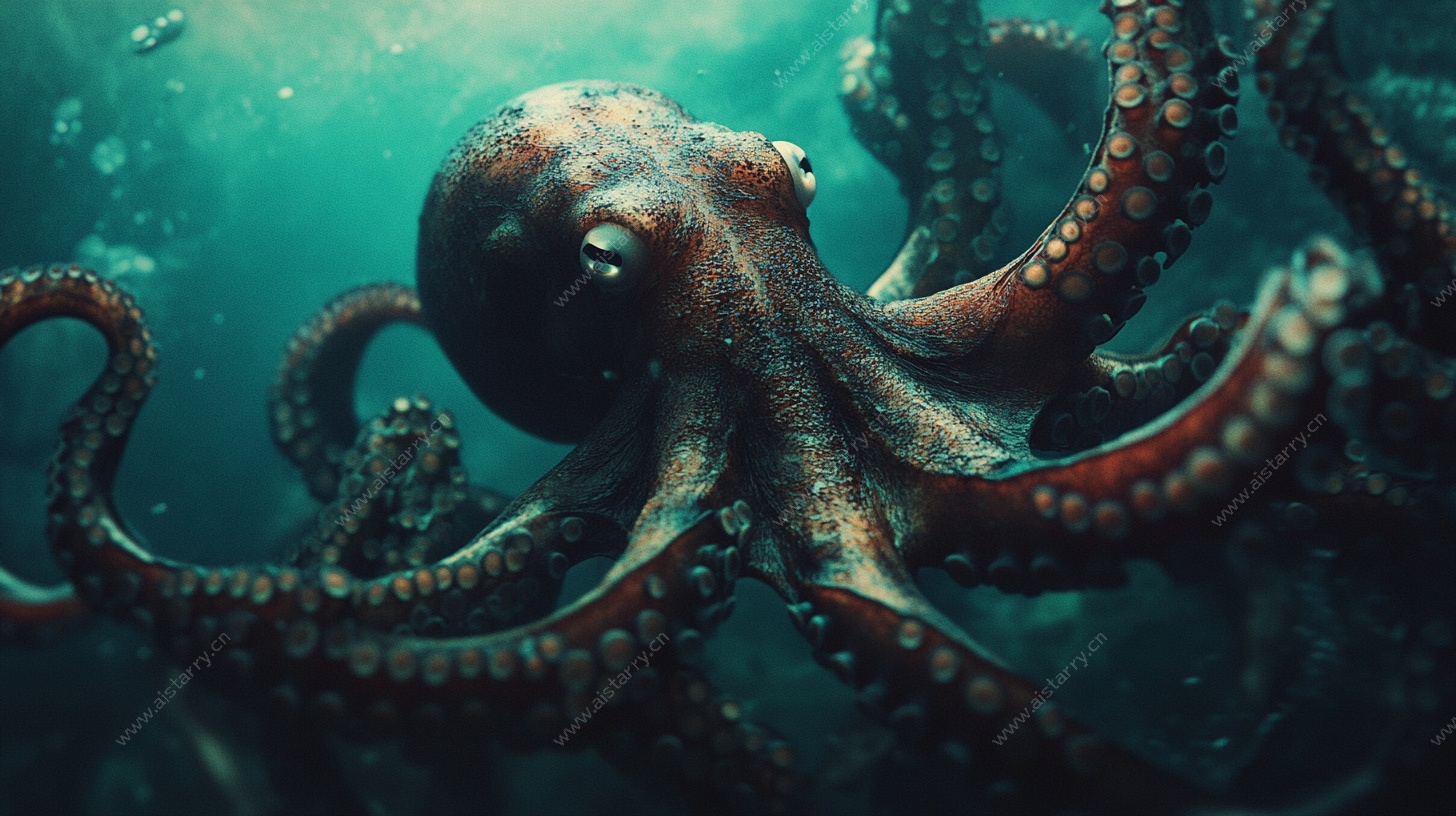 深海章鱼特写