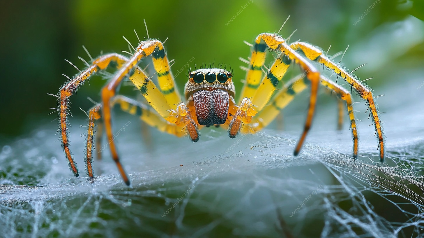 黄黑条纹蜘蛛特写