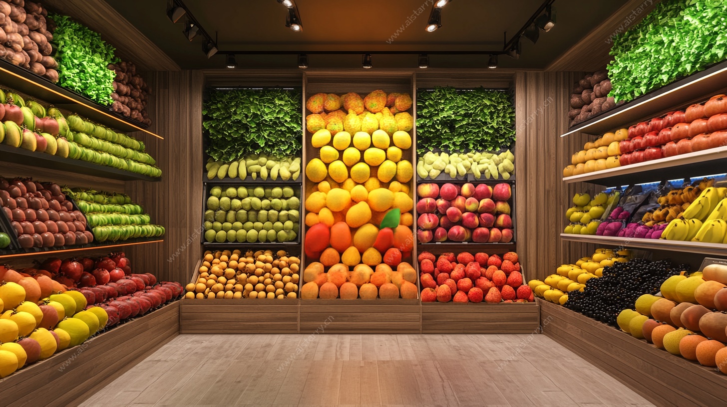 多彩鲜果超市内部景观