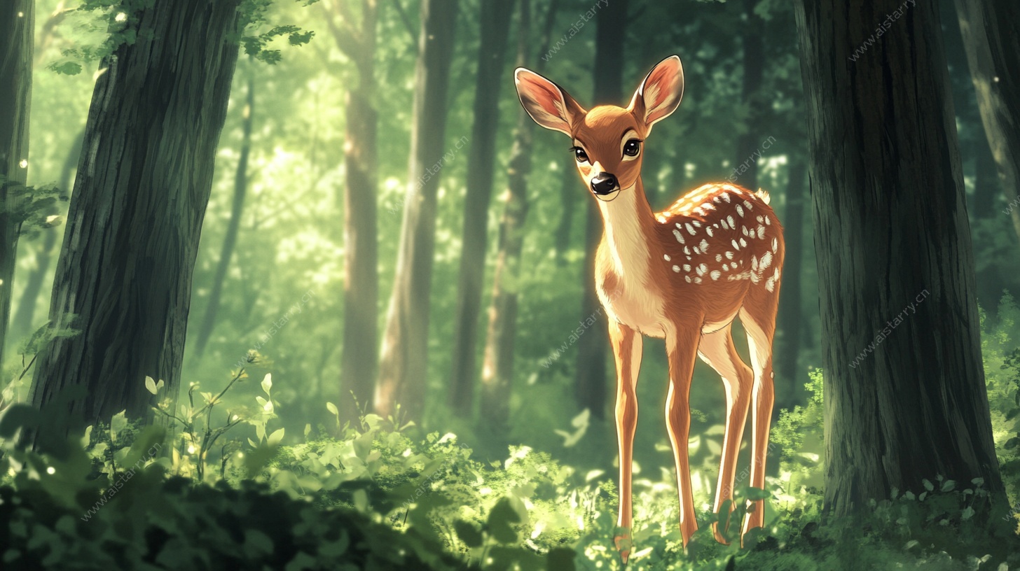 森林中的小鹿精灵