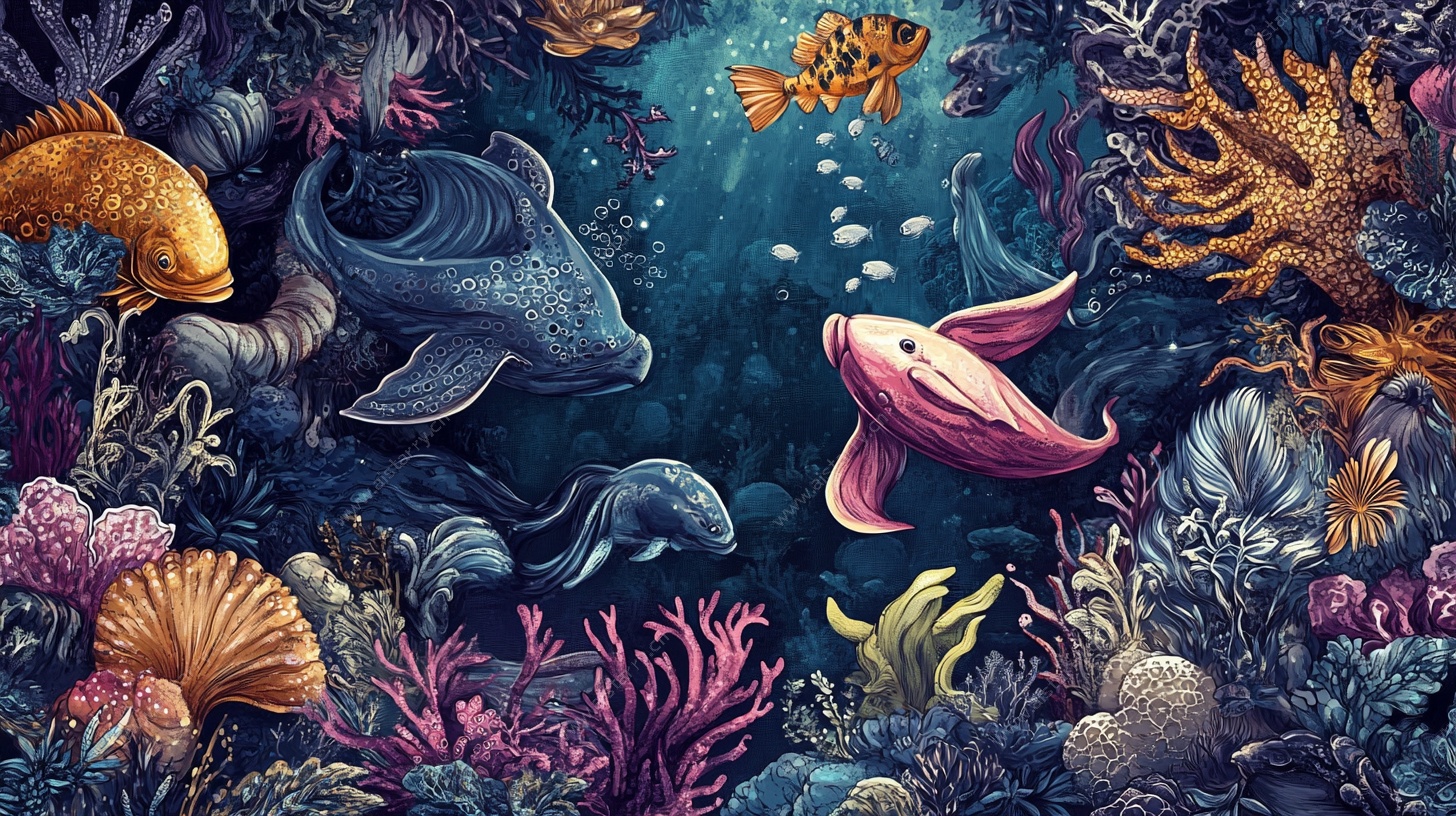 梦幻海底世界插画