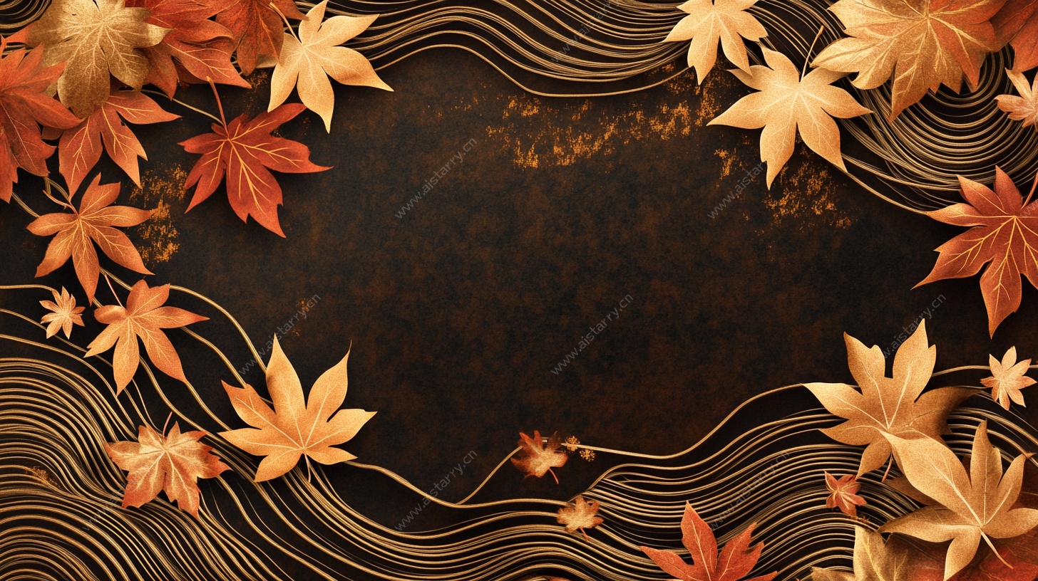 金秋枫叶背景图