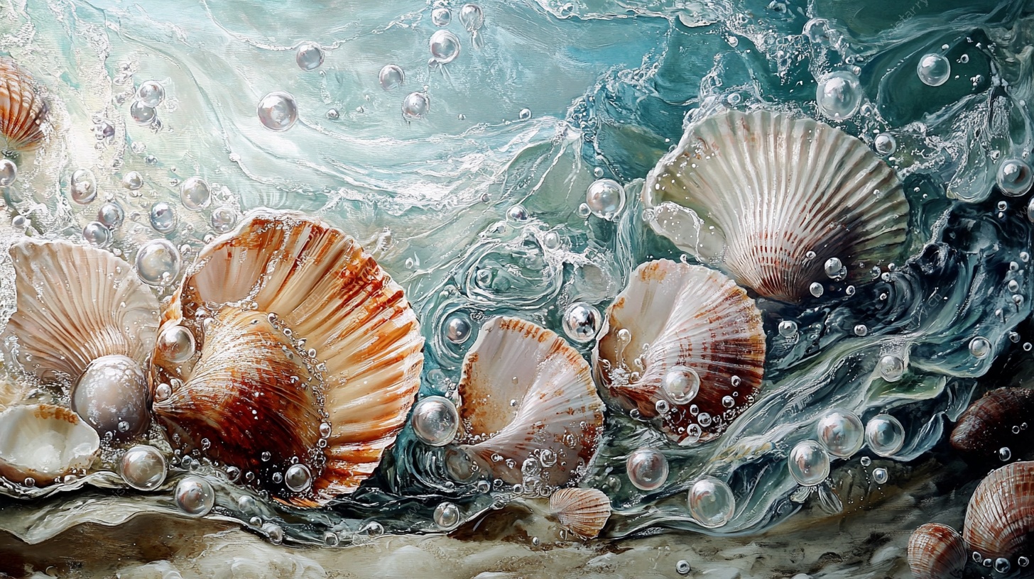 海底贝壳梦幻场景图