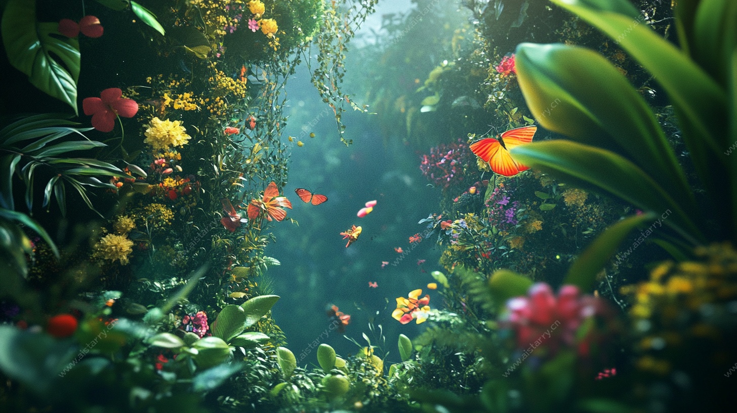 梦幻海底植物与游鱼世界