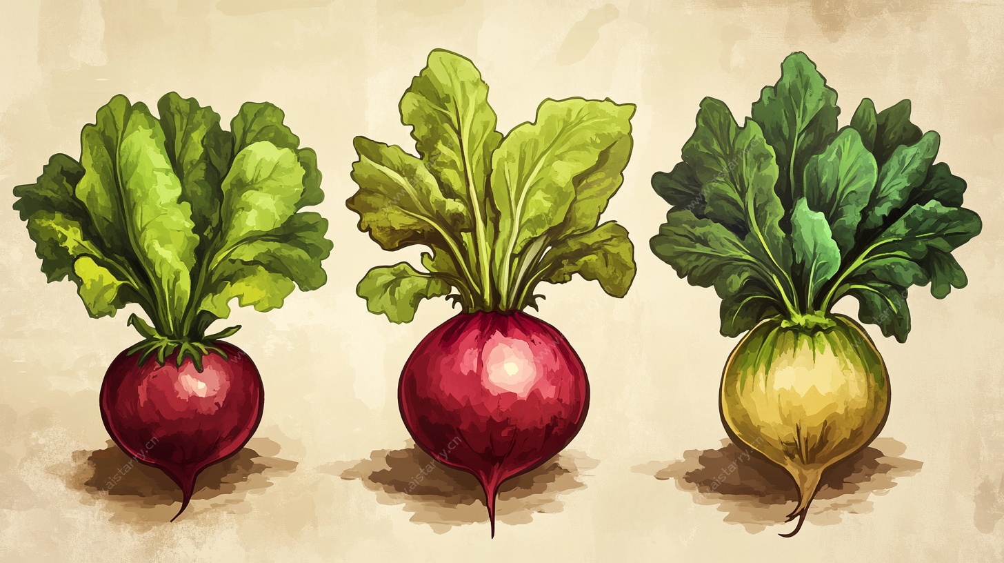 三颗萝卜插画图