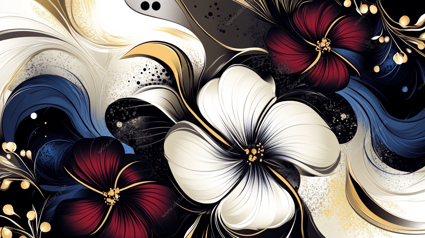 花卉抽象艺术图案