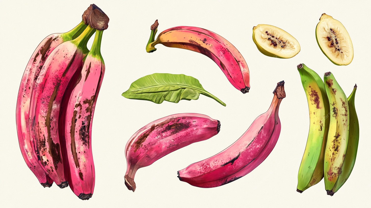 彩色香蕉插画展示
