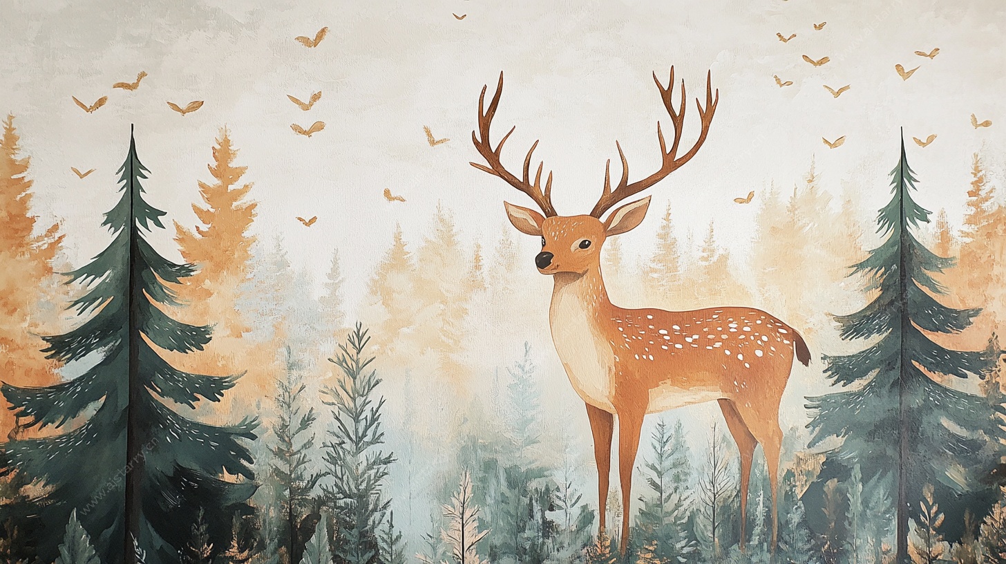 森林中的梦幻小鹿