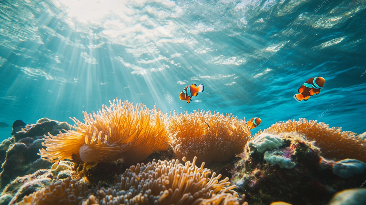 海底梦幻珊瑚与小丑鱼