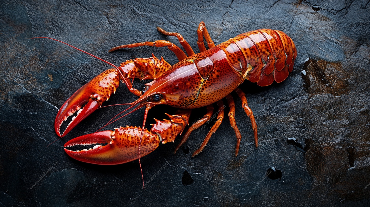 鲜活大龙虾特写