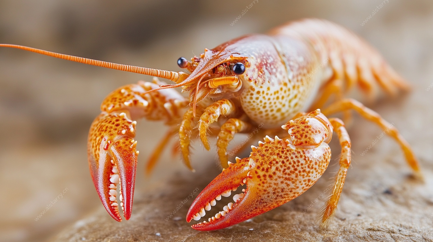 特写小龙虾的鲜活姿态