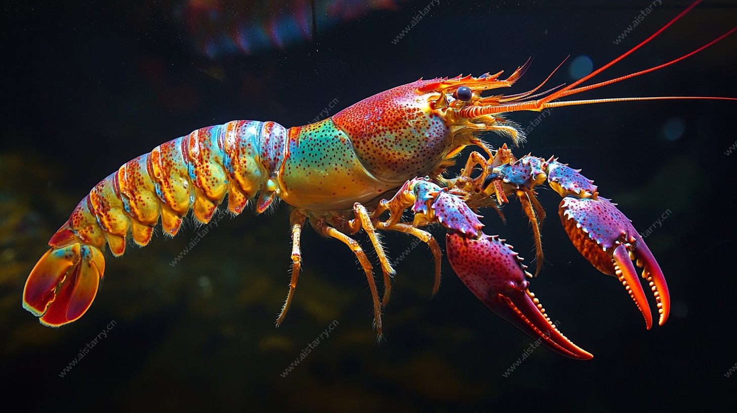 五彩斑斓的迷人龙虾