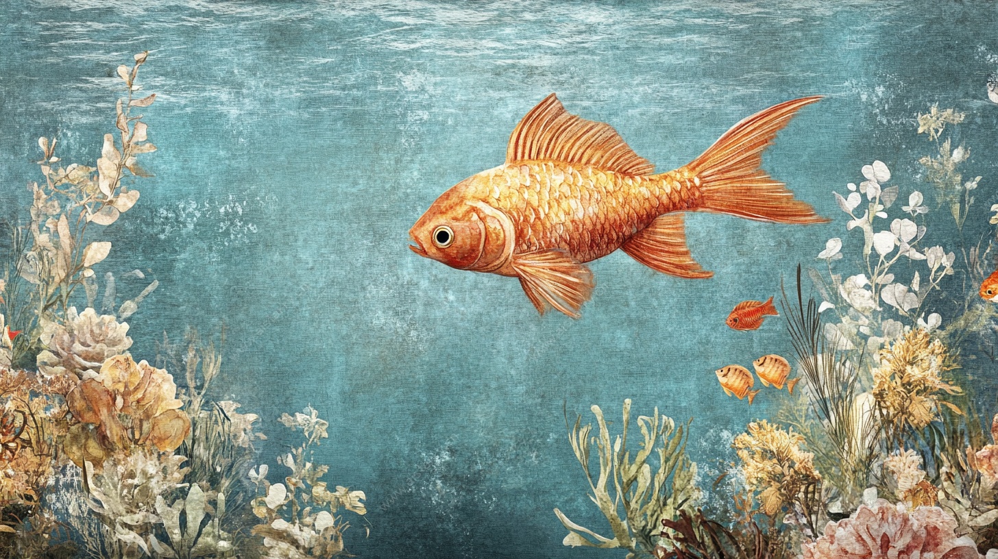 畅游海底的金鱼