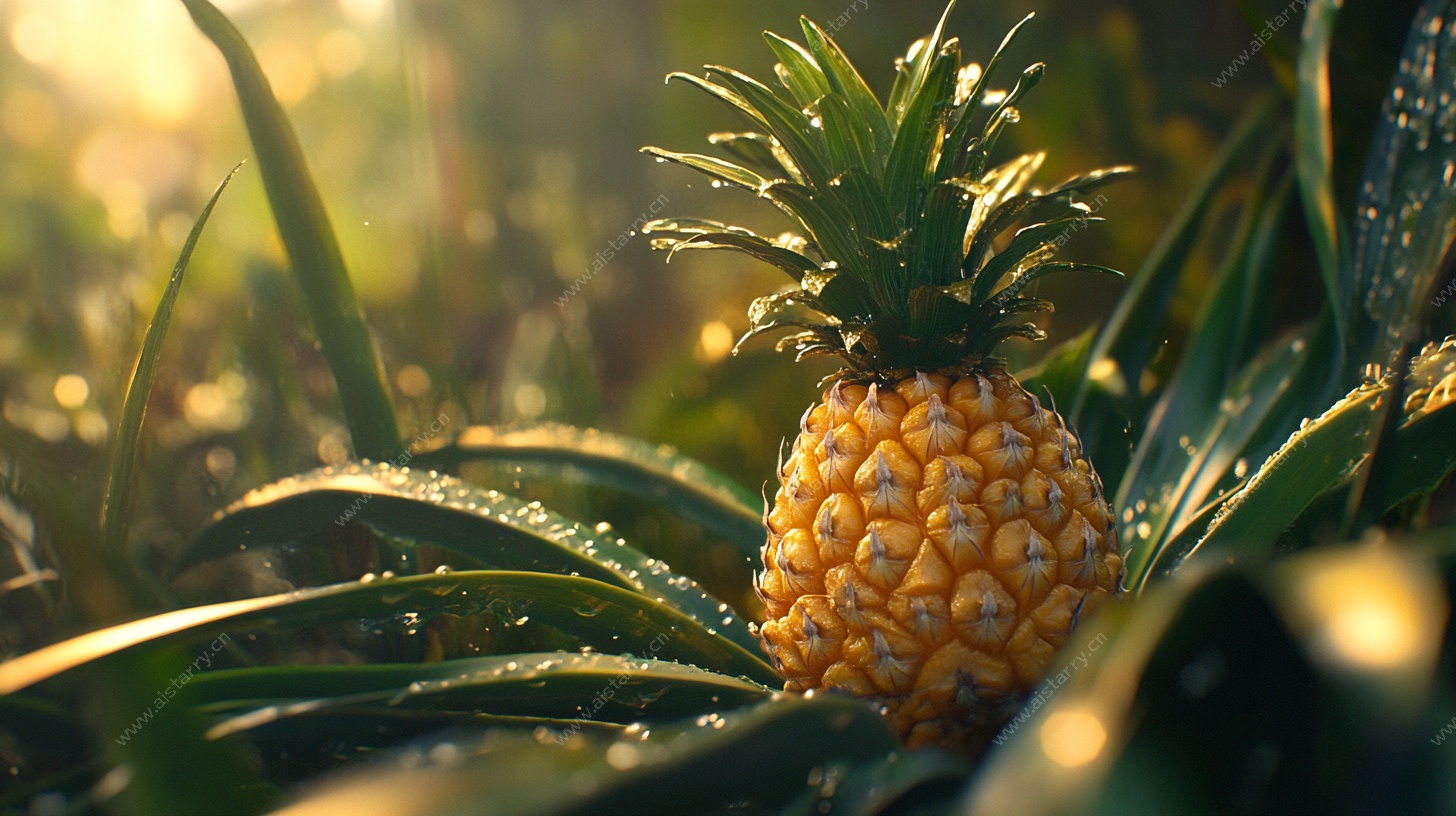 阳光下的菠萝